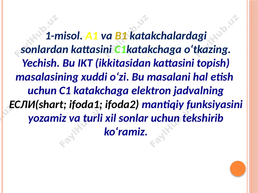ms excelda mantiq elementlarini qo'llash - Page 4