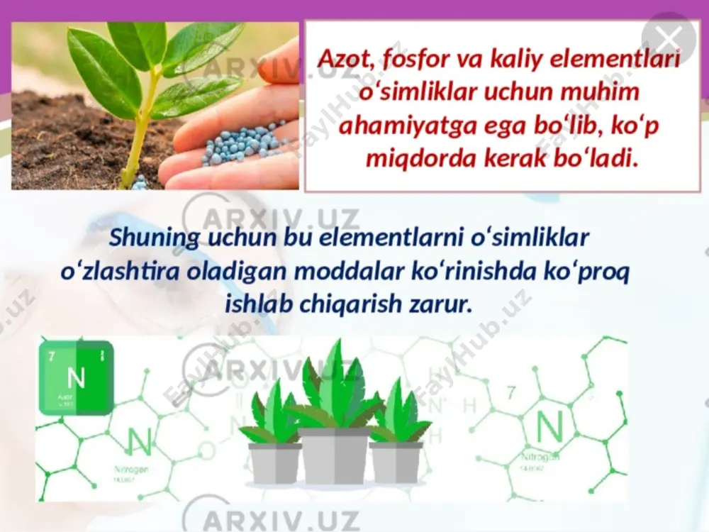 eng asosiy mineral o'g'itlar - Page 4