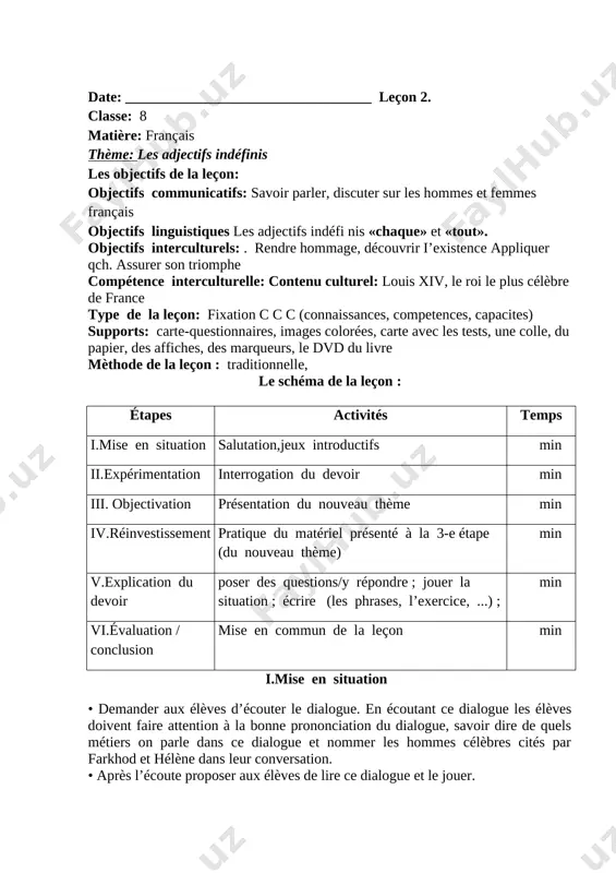 8-sinf fransuz tili ii-chorak - Page 4