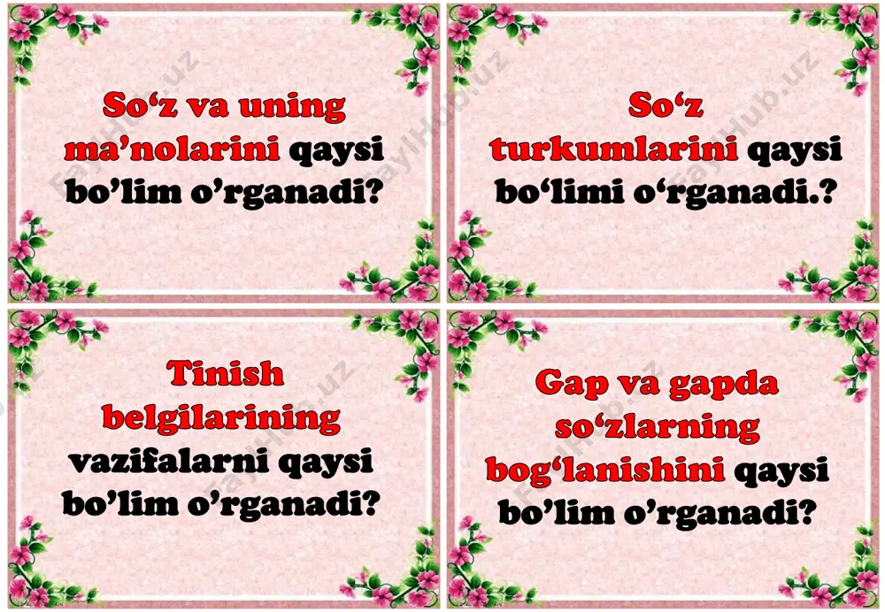 5 sinf ona tili 1-qism tarqatmalari - Page 4