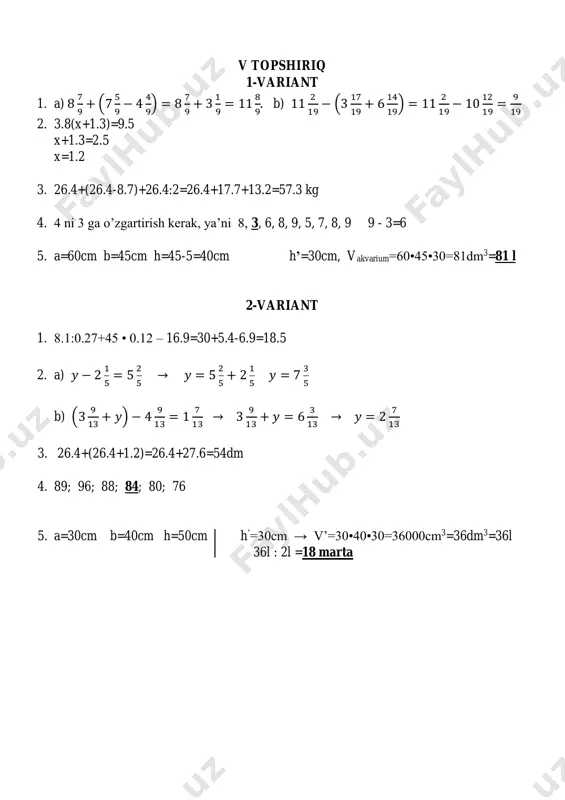 5 sinf matematika imtihon javoblari 2021 - Page 4