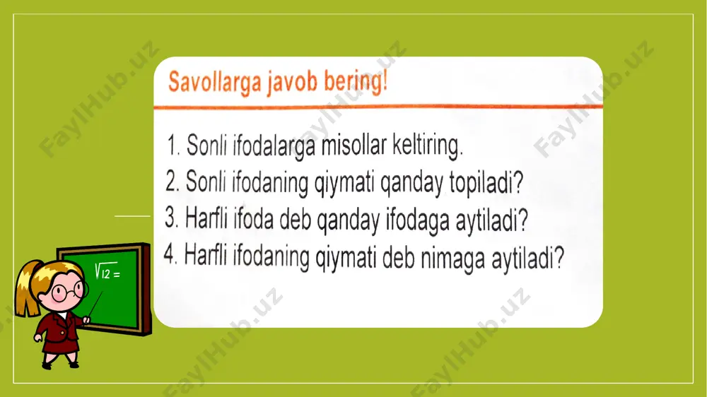 matematika sonli ifodalar. 6.05.2020y - Page 4