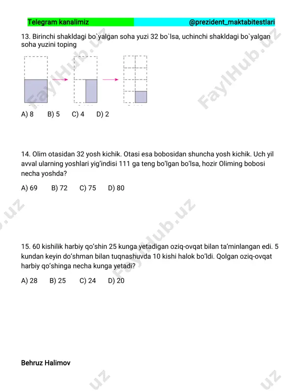 repititsion test-2 (@prezident_maktabitestlari) - Page 4