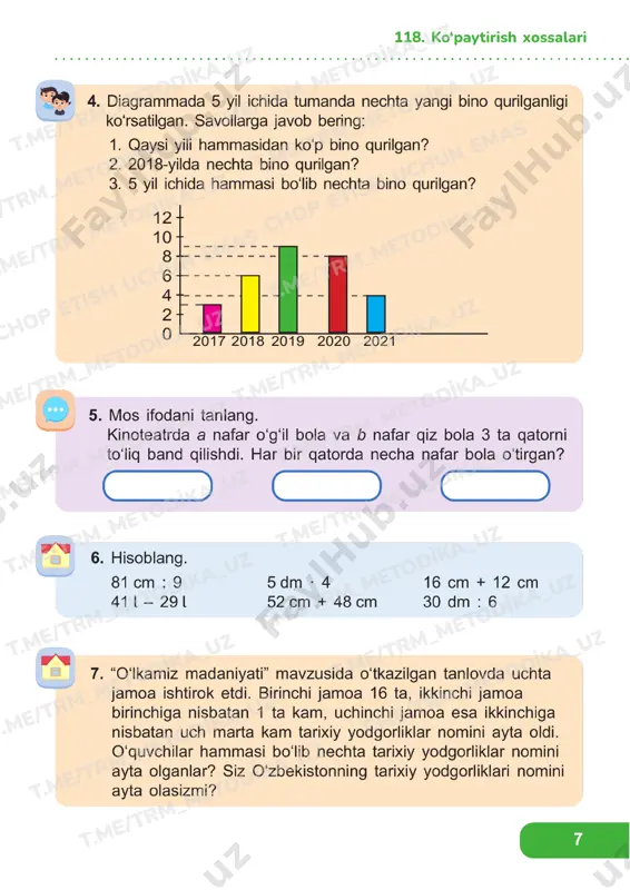 matematika 2 sinf darslik 117-125 - Page 4