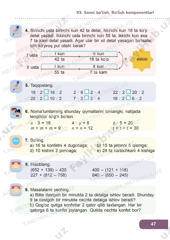 matematika 2 sinf darslik 92-96 - Page 4