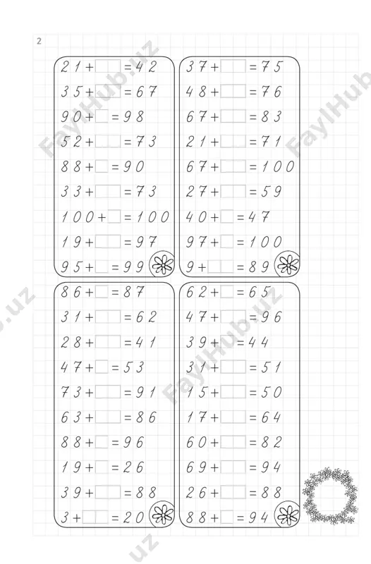 9 = 5 7 5 + = 9 5 - 7 6 = 1 6 6 1 - 8 = 3 8 + 6 2 = + 4 = 2 1 4 7 + = 8 2 3 7 - = 4 + 6 7 = 7 4 - 3 3 = 1 5 3 5 - = 0 2 6 + 5 3 = 5 9 + 1 9 = - 4 4 = 2 0 - 1 4 = 8 6 7 7 + = 9 3 4 3 + = 9 8 + 1 1 = 8 5 + 3 5 = 5 4 8 6 - 4 = 5 1 - 4 = 10 otvet na voprosi. 1. kakoe chislo menshe 75 na 20? 2. na skolko 62 bolshe 28? 3. na skolko 80 bolshe 61? 4. kakoe chislo bolshe 52 na 21? 5. kakie dva …
