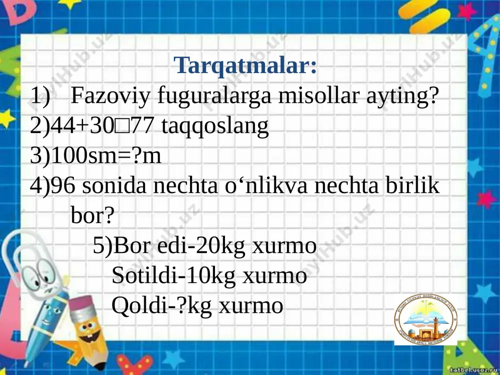 1-sinf matematika mavzu ketma-ketlikni davom ettirish - Page 4