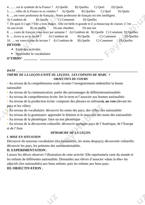 5-sinf fransuz tili ii-chorak - Page 4