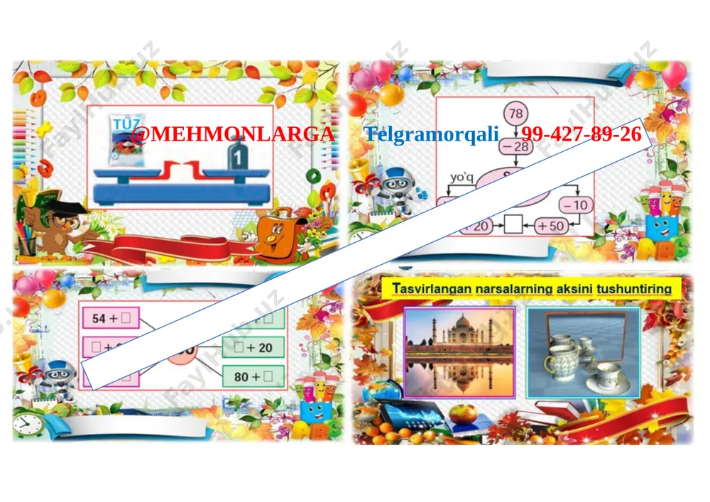 1-sinf matematika 3-chorak tarqatma 2021 - Page 4