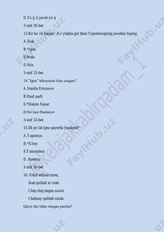 3-sinf o`qish savodxonligi xolisxon - Page 4