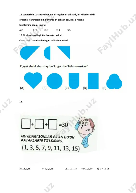 1, 2 va 3 sinflar uchun savollar - Page 4