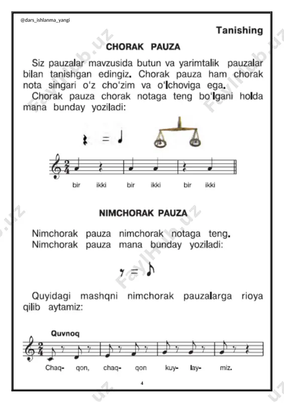 3-sinf musiqa 10.musiqaning ifoda vositalari+ - Page 4