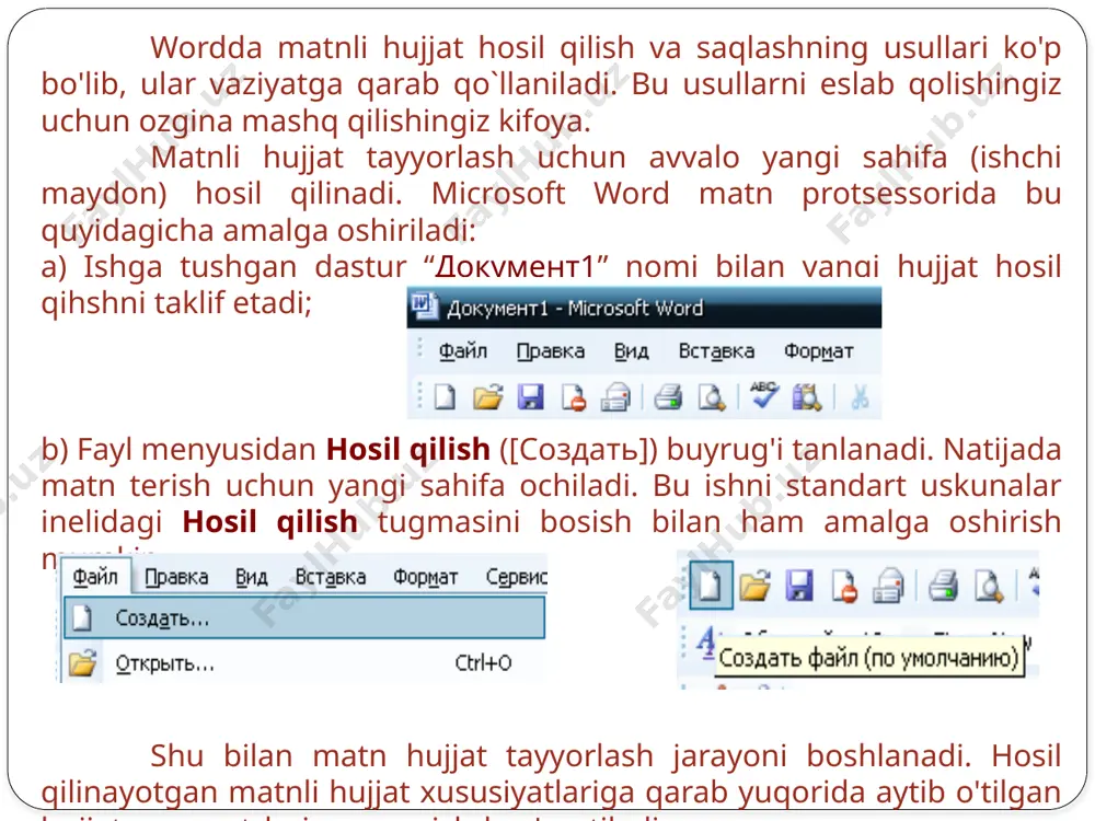 hujjat hosil qilish va saqlash - Page 4