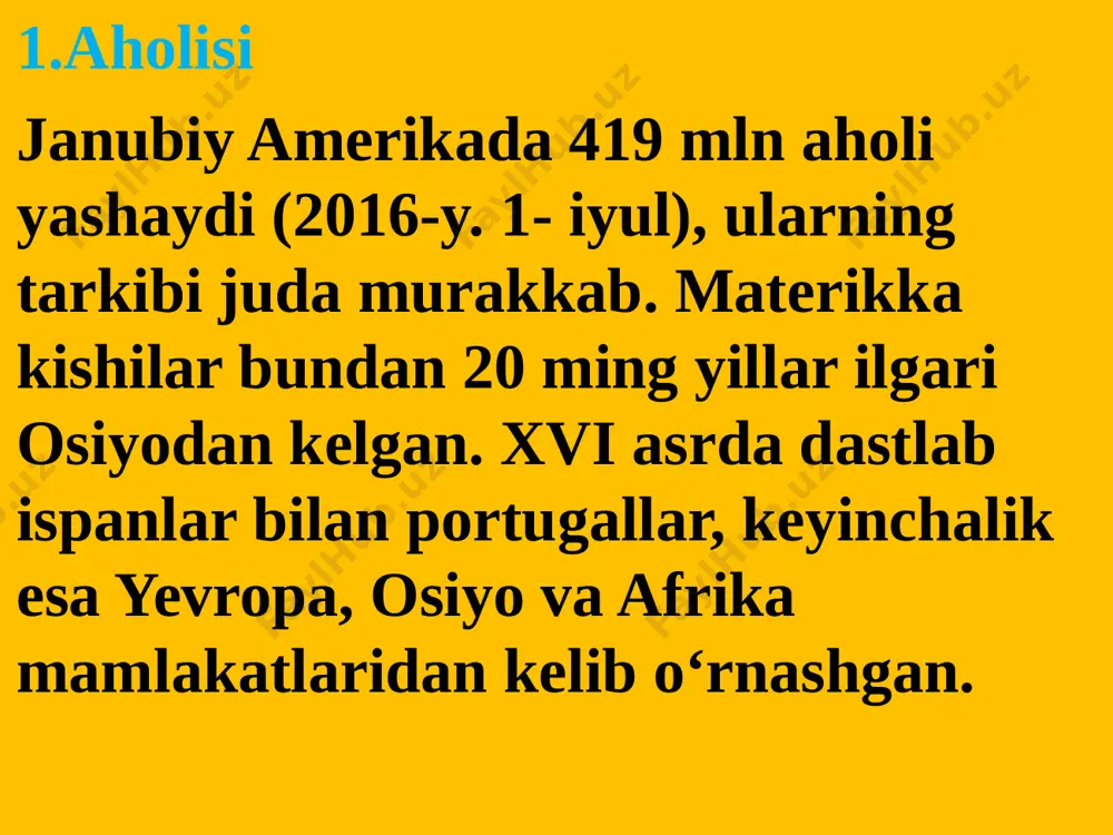 geografiya 6 sinf janubiy amerika aholisi.ppt - Page 4