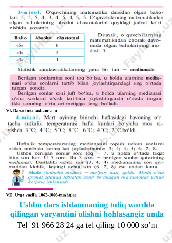 6-sinf 4-chorak matematika konspekt 2020 - Page 4
