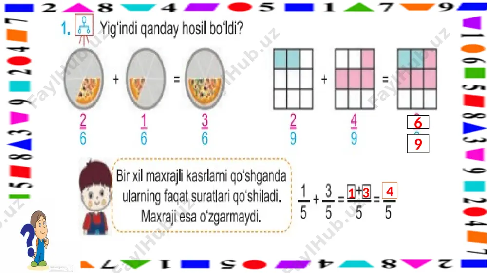 3-s.bir xil maxrajli kasrlarni qo`shish.6-m. - Page 4