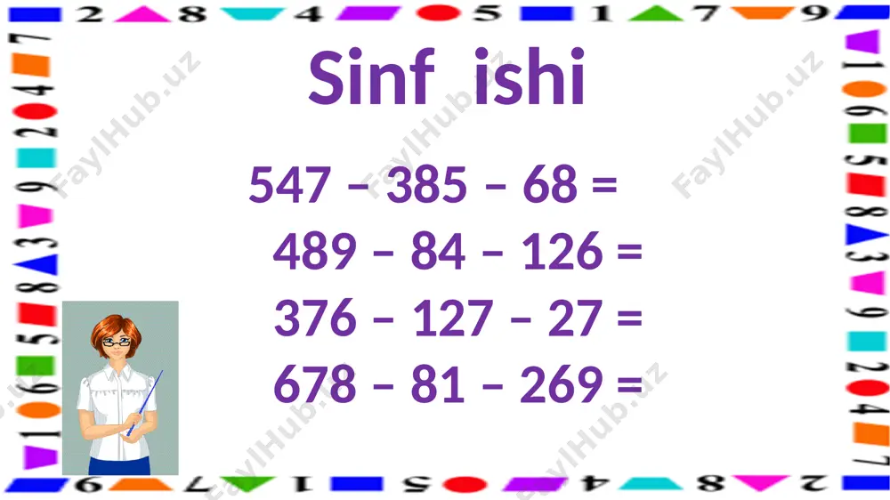 3-sinf.1000 ichida sonlarni ayirish usullari.8-mavzu - Page 4