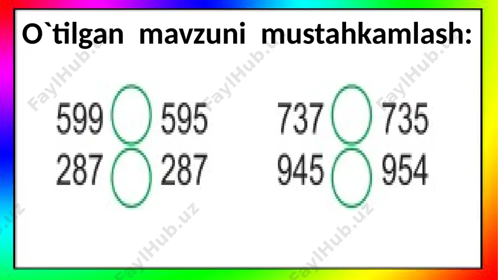 3-sinf.uch xonali sonlarni taqqoslash.12-dars - Page 4