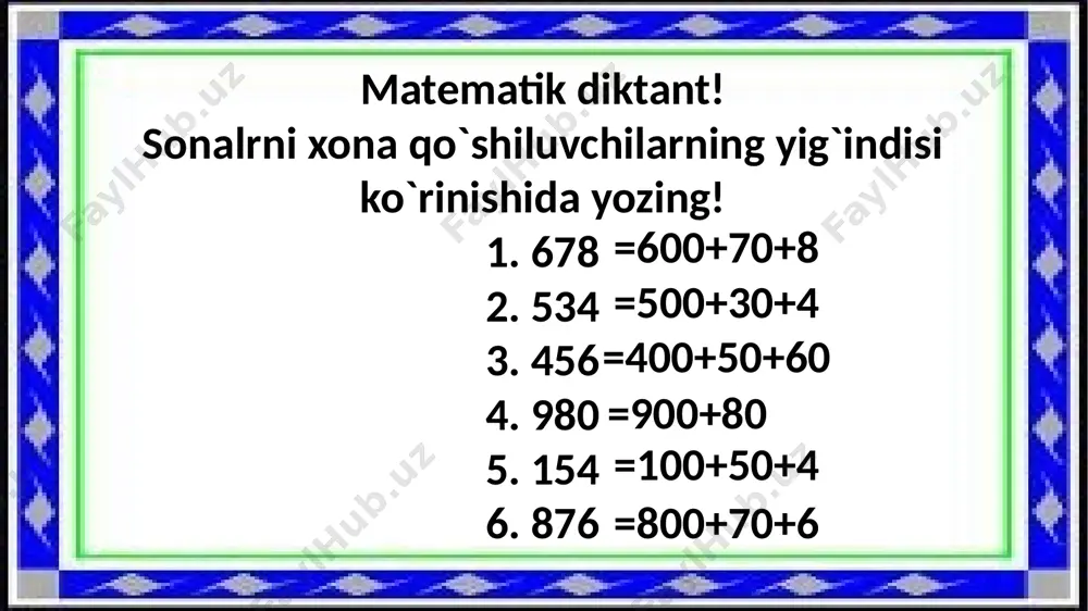 3-sinf.uch xonali sonning xona qo`shiluvchilari yig`indisi - Page 4
