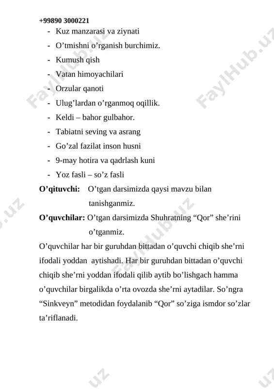 3-sinf o'qish fanidan chana mavzusida dars ishlanma - Page 4