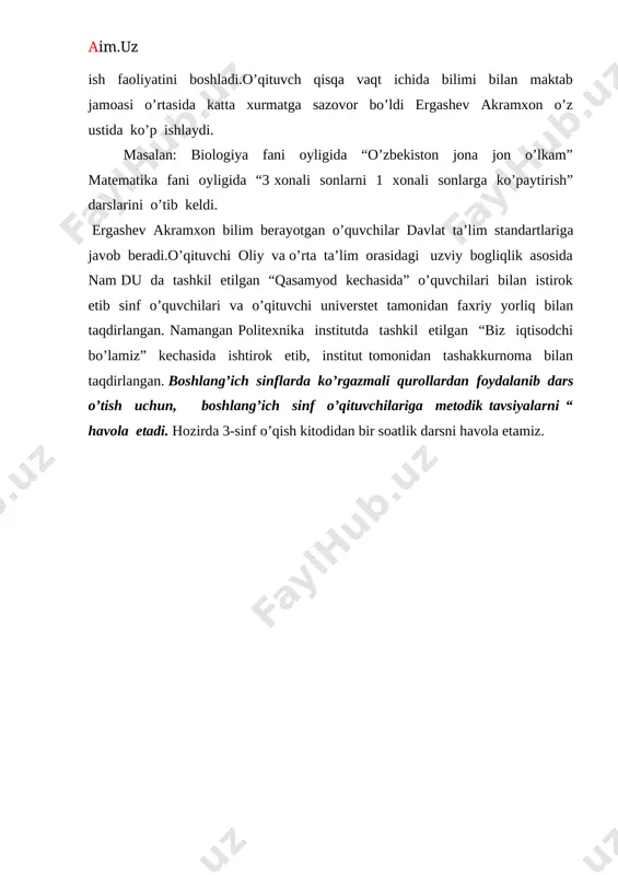 anishganmiz. o’quvchilar: o’tgan darsimizda shuhratning “qor” she’rini o’tganmiz. o’quvchilar har bir guruhdan bittadan o’quvchi chiqib she’rni ifodali yoddan aytishadi. har bir guruhdan bittadan o’quvchi chiqib she’rni yoddan ifodali qilib aytib bo’lishgach hamma o’quvchilar birgalikda o’rta ovozda she’rni aytadilar. so’ngra “sinkveyn” metodidan foydalanib “qor” so’ziga ismdor so’zlar ta’riflanadi. ( qor qor qiz qor bobo qor parcha laylak qor ) o’tilgan mavzuni mustahkamlab olingach dekabr oyi “milliy g’oya turkumidagi fanlar” oyligiga doir “vatan” so’zini tarmoqlash usulidan foydalanib ifoda etiladi. ( vatan mahalla ona yurt sajdagoh maskan tug’ilgan diyor ajdodlar yashab o’tgan maskan yurtimiz bog’lari ko’cha uy o’zbekiston ) sinf doskasiga sana va mavzu yoziladi. dekabrning 14 – kuni matematika faniga bog’lanadi 14 soni ikki xonali son 14 soni juft son 14 sonida 4 ta birlik va bitta o’nlik bor mavzu: chana “o’tkir hoshimov” o’qituvchi: · bolalar bugun biz sizlar bilan o’tkir hoshimovning chana hikoyasi bilan tanishamiz (hikoya muaallifi haqida qisqacha ma’lumot beriladi) …