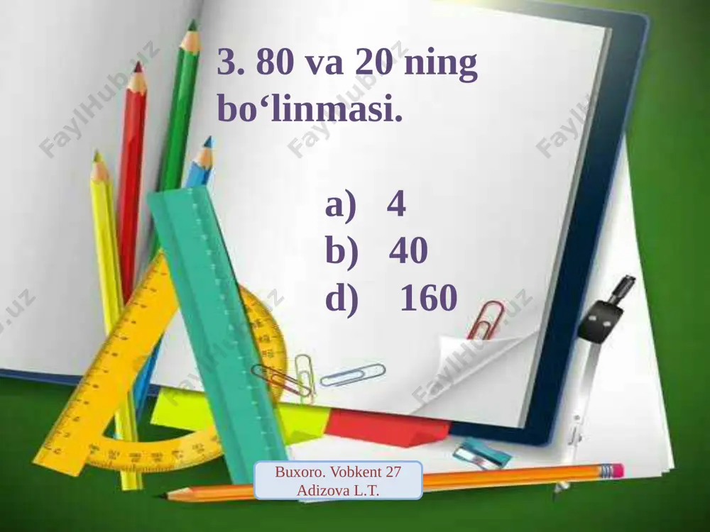 3-sinf matem. test - Page 4