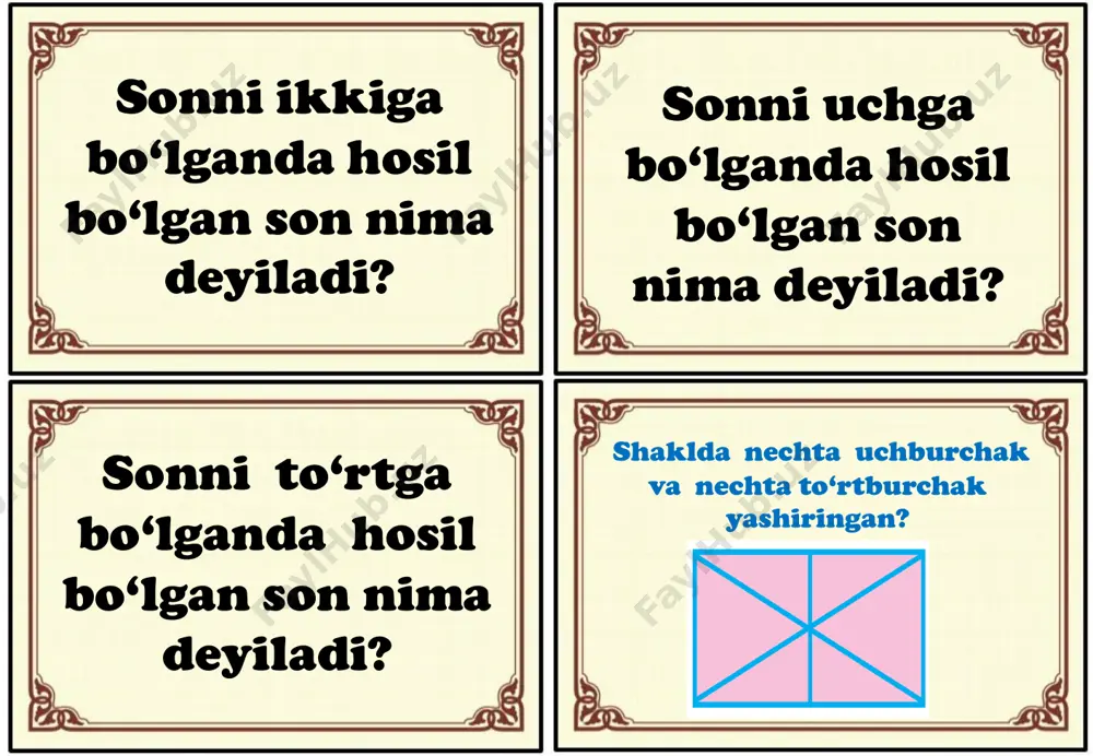 3- sinf matematika tarqatmalar 1-qism - Page 4