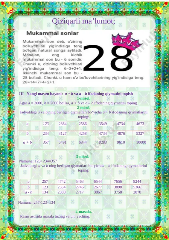 3-,,b''sinf matematika fanidan dars ishlanma - Page 4