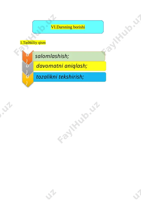 gap tuzib yozib kelish foydalanilgan adabiyotlar 1. 3- sinf ona tili darsligi 2. ,,boshlang`ich ta’lim “ jurnali [bookmark: _goback]2018- yil 6- son 3. ,,topishmoqlar va maqollar” kitobi 4. ,,boshlang`ich ta’limda yangi pedagogik texnologiyalar” metodik qo`llanmasi a) salomlashish; b) davomatni aniqlash; d) tozalikni tekshirish; image3.png image4.jpeg image5.jpeg image6.jpeg image7.jpeg image8.jpeg image9.jpeg image10.jpeg image11.jpeg image12.jpeg image13.jpeg image14.jpeg image1.jpeg image2.jpeg