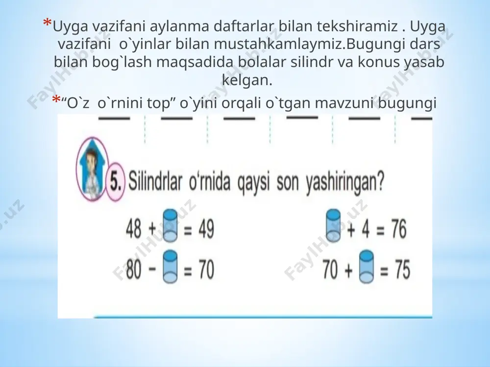 2-sinf matematika ochiq dars fazoviy shakllar - Page 4