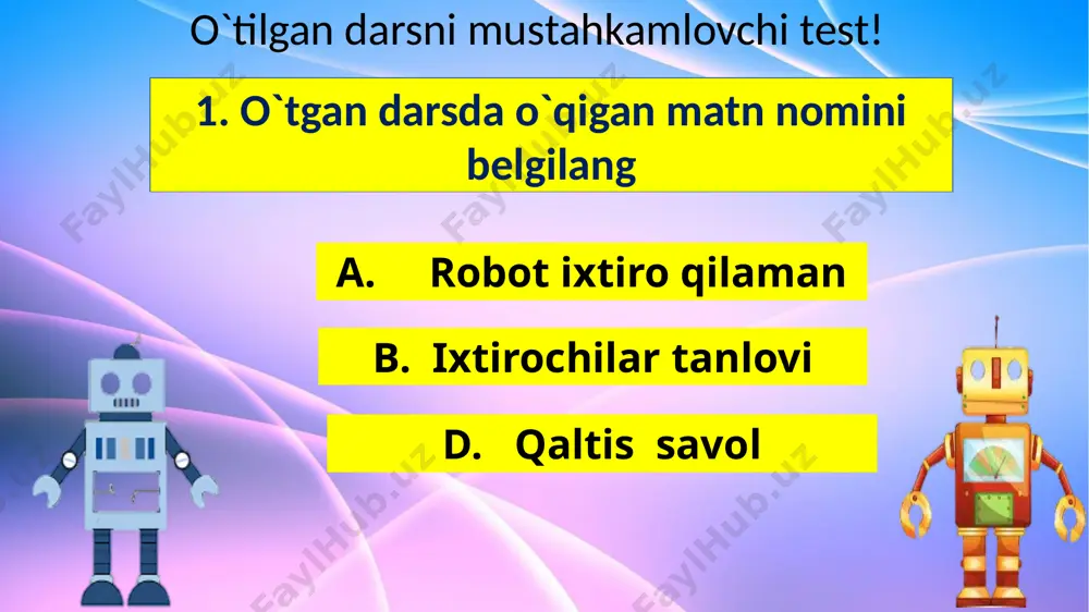 2-sinf.robot ixtiro qilaman.4-dars. - Page 4