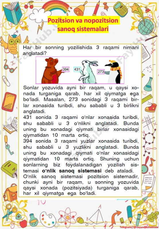 4 sinf matematika 1-2 chorak ko'rgazmalari - Page 4