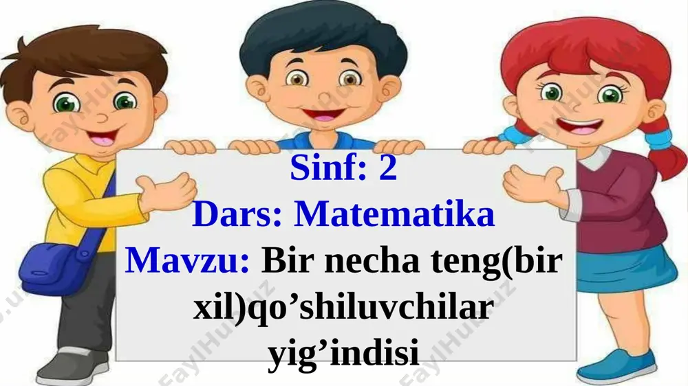 49- dars. bir nechta teng (bir xil) matematika. 2- sinf - Page 4