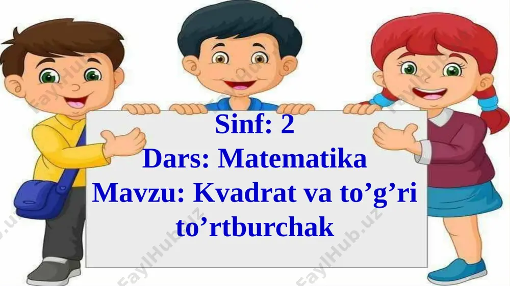 40- dars. kvadrat va to’g’ri to’rtburchak 2- sinf - Page 4