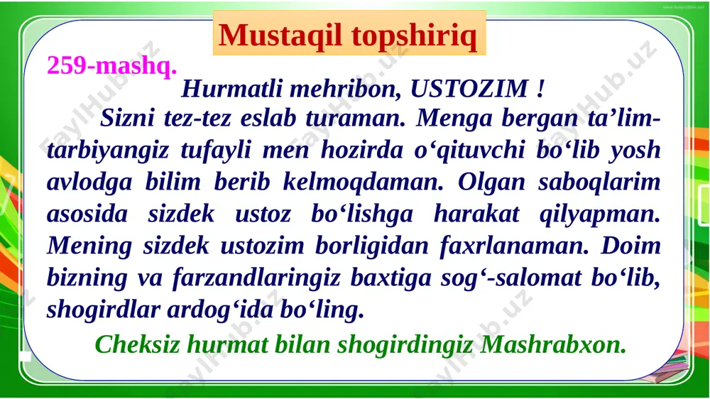 4-sinf.ona tili 260-262- mashq - Page 4
