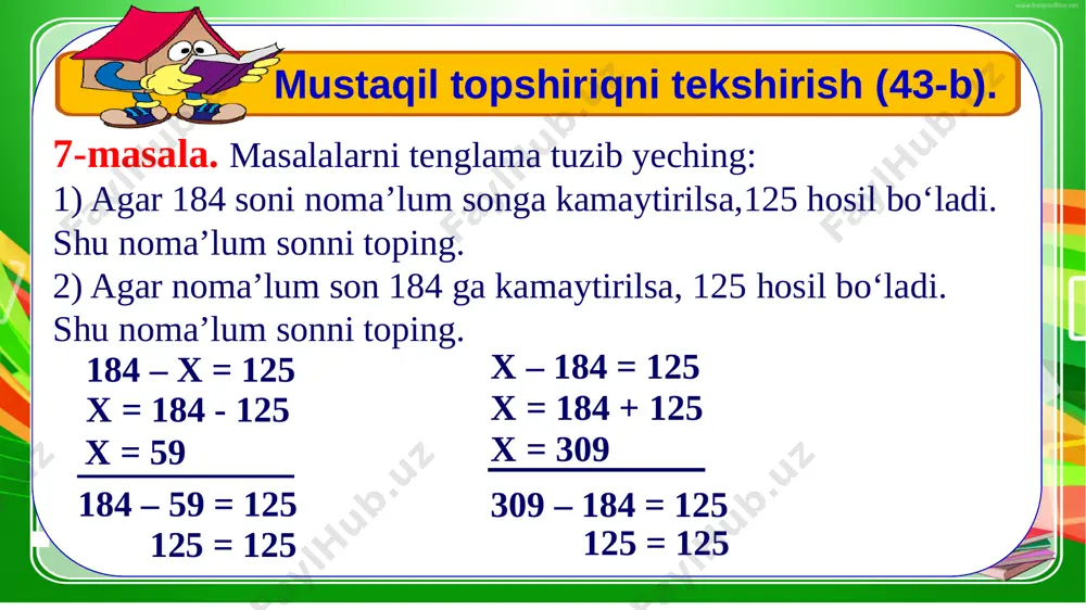 4-sinf. matematika. tenglamalar 333 - Page 4
