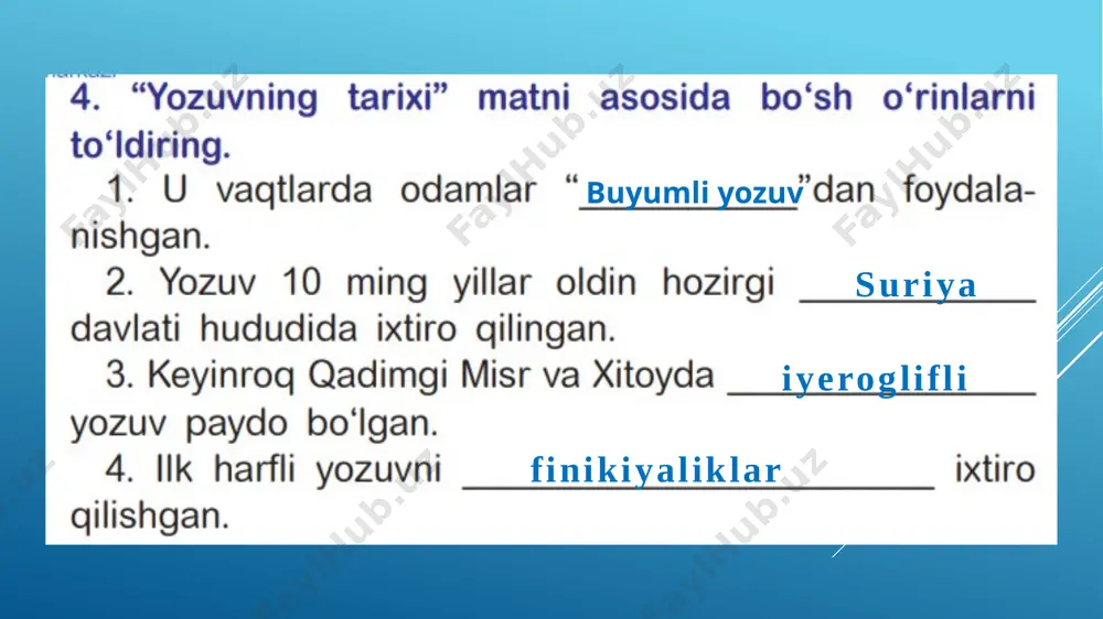 yozuvni kim ixtiro qilgan. 3-soat (1) - Page 4