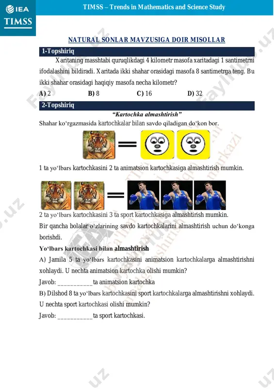 timss 4-sinf matematika 3-daftar - Page 4