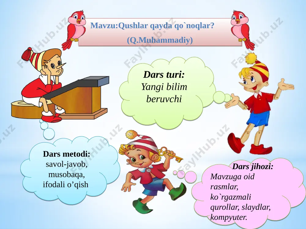 4-sinf o'qish. qushlar qayda qo'noqlar - Page 4