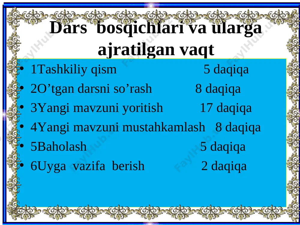 erkin, yosh avlodlar senga zo’r qanot. istiqlol mash’ali, tinchlik posboni, haqsevar, ona yurt, mangu bo’l obod. naqarot oltin bu vodiylar jon o’zbekiston, ajdodlar mardona ruhi senga yor. ulug’ xalq qudrati jo’sh urgan pisa test ii.o’tgan mavzuni so’rash va mustahkamlash 1. daraxtlar, odamlar, so‘zida qanday qo‘shimcha qo‘llanilgan: a) –chi, - la, - li, - siz, - kor, - dosh b) –ning, - ni, - ga, - dan, - da d) –lar ko‘plik qo‘shimcha 2. nuqtalar o‘rniga mos qo‘shimchalarni toping. salima .. gullar.. suv quydi. a) -ning b) qo‘shimcha yo‘q, -ga c) –ning, -dan d) –ni,-ga. 3. bu so‘z qaysi kelishikda? kitobni. a) bosh kelishik b) chiqish kelishik d) tushum kelishik 4. qaratqich kelishik qo‘shimchasini toping. –ning b) –ni d) –dak 5. bosh kelishik so ‘rog‘ini toping? kimni? nimani? b) kim? nima? kimda? nimada? serquyosh, hur o’lkam, elga baxt najot, sen o’zing do’stlarga yo’ldosh, mehribon. yashnagay to abad ilmu, fan ijod, shuhrating …