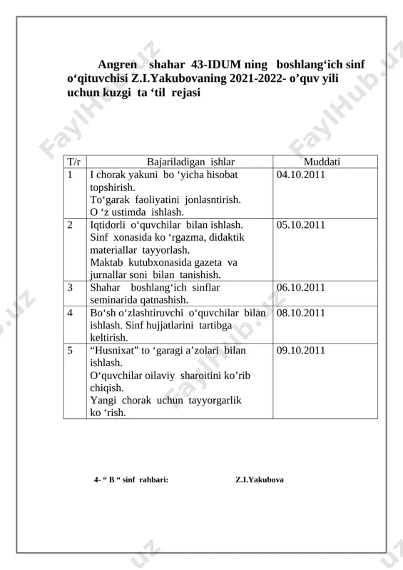 ida so’z yasovchi va so’zlarni o’zaro bog’lovchi qo’shimchalar bor? a) mevazor b) mevasidan d) sinfdoshning e) baliqdan 12. so’zlar bo’g’inga qanday ajratiladi? a) nechta undosh tovush bo’lsa, shuncha bo’g’in bo’ladi? b) nechta unli tovush bo’lsa, shuncha bo’g’in bo’ladi d) nechta harf birilmasi bo’lsa, shuncha bo’g’in bo’ladi e) har qanday holda bo’g’in hosil bo’ladi 13. qaysi bo’g’in to’g’ri kelmaydi : qop… a) li b) dosh d) qon e) siz 14. maktab- … maskani. nuqtalar o’rniga mos so’zni toping. a) mehnat b) bilim d) sovg’alar e) o’yin 15. qaysi qatorda ko’nglim, singil so’zlari bo’gin ko’chirish uchun bo’g’inlarga to’g’ri ajratilgan? a) ko’- nglim,si-ngil b) ko’ng-lim, sing-il d) ko’n-glim, sin-gil: e) ko’ng-lim, si-ngil 16.shoir 38 yoshida og’ir kasallikdan vafot etdi. ushbu gapda qaysi so’z turkumidagi so’zlar qatnashgan. 17.yaproq,qizil, yetti, bola, maktab, chuqur, gigant: berilganlardan nechtasi sifat so’z turkumiga mansub? 18. paxta tolasidan yetmish xildan ortiq gazlamalar to’qiladi. ushbu gapdagi qaysi so’zlar bosh bo’laklar vazifasini …