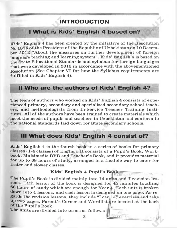 during “ pro­ ject” lessons, pupils consolidate the knowledge acquired in the pre­ vious lessons of the unit by preparing posters, drawing or colouring pictures, role-playing, doing different tasks, etc. revision lessons are designed for revising the language materials of the preceding units and do not contain new vocabulary or grammar. they are supposed to develop the attained skills through different interesting activities. “ i can...” exercises within revision lessons are designed for self-assessment. pupils can assess their knowledge, i.e. assess how well they learnt during the lessons. when there is a progress check, the pupils are asked to do the “ i can ...” exercises at home together with their parents. if there is no progress check, half of these exercises, especially speaking ones can be done at school and the other half, especially writing tasks at home as home­ work. pupils will do the writing activities in revision …
