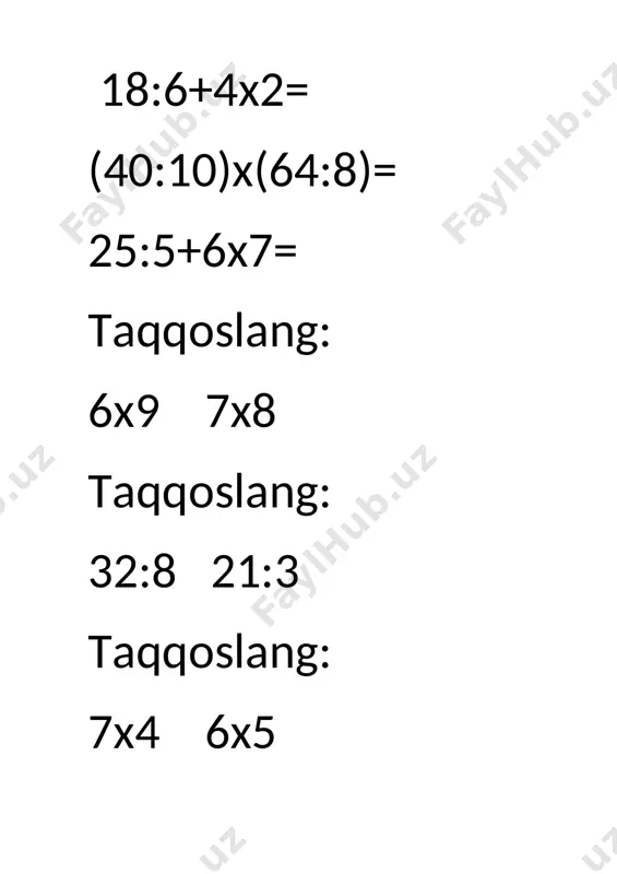 ochiq darsga tarqatma matem 2-sinf - Page 4
