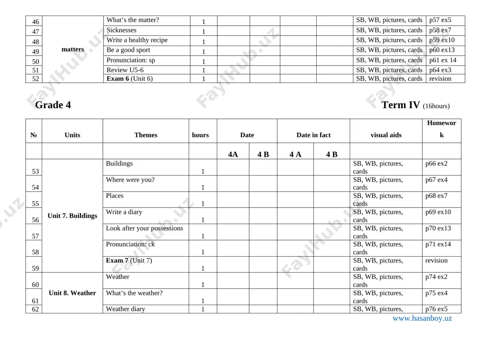 4-sinf ingliz tili ish reja yangi - Page 4