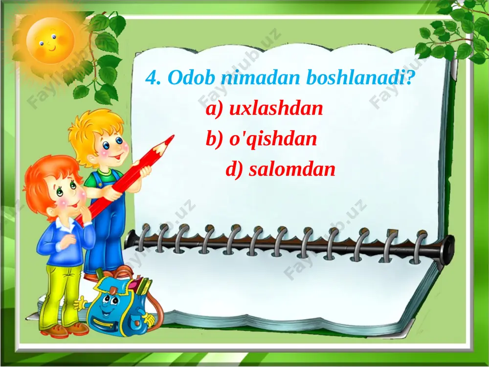 2 sinf odobnoma tarqatma - Page 4