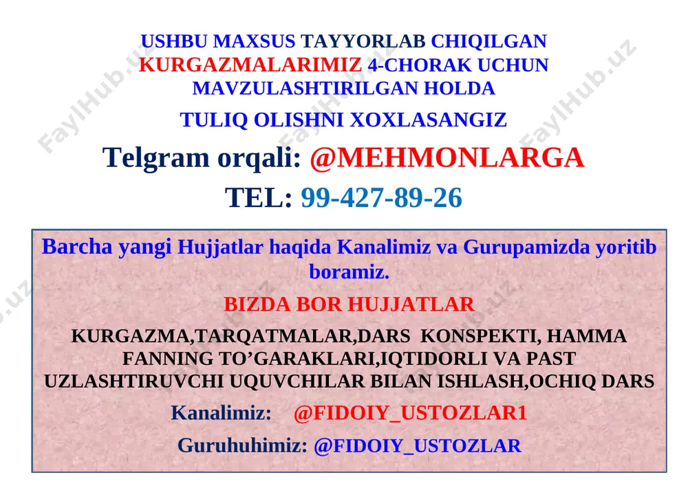 4-chorak 2-sinf ona tili mavzulashgan kurgazmalar 2021 - Page 4