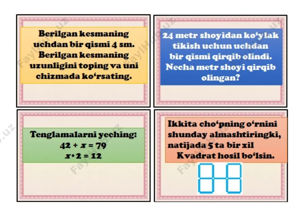 4-chorak 2-ssinf matimatika tarqatma 2021 - Page 4