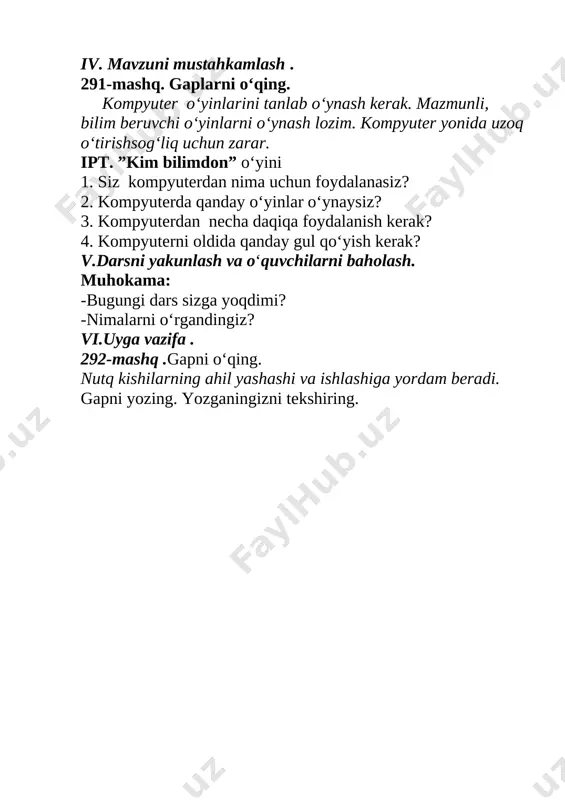 nutq va matn. 289-292- mashqlar - Page 4