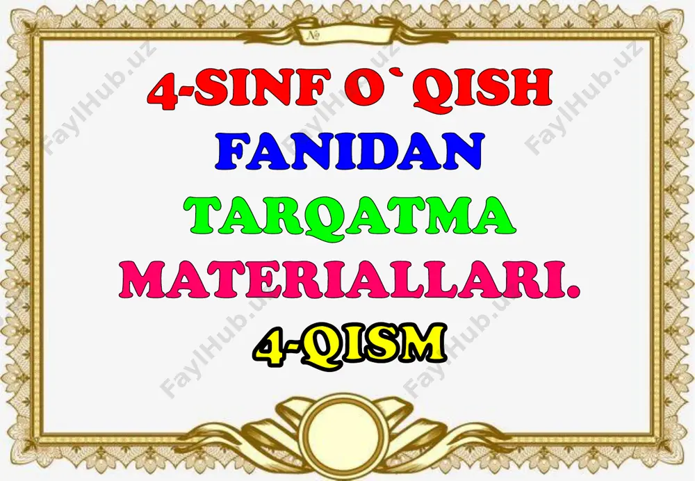 4-sinf tarqatma materiallari - Page 4