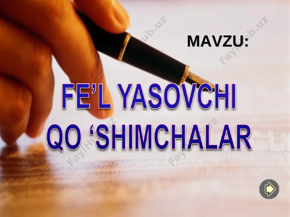 fe'lyasovchi qo'shimchalar - Page 4